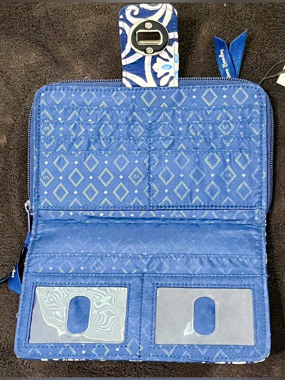 Vera Bradley Matching Quilted Crossbody Bag & Wallet Set - Blue Lagoon - Picture 7 of 7